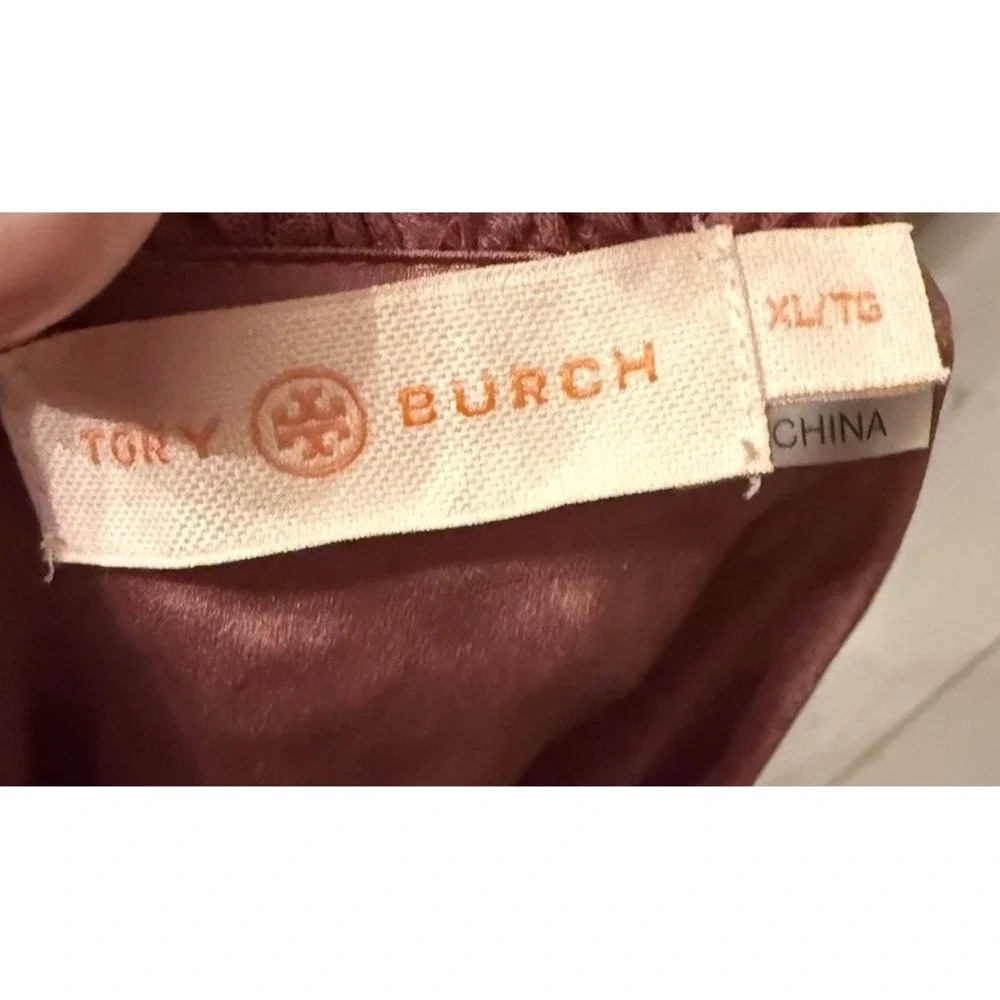 Tory‎ Burch Linen Gauze Oversized Bishop Sleeve Midi Dress Terra-Cotta S-XL